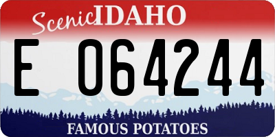 ID license plate E064244