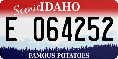 ID license plate E064252