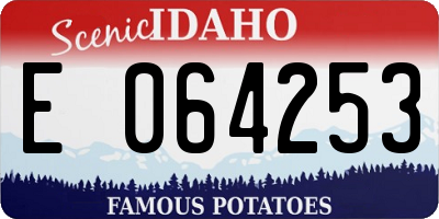 ID license plate E064253