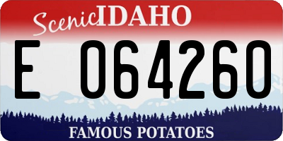 ID license plate E064260