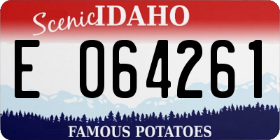 ID license plate E064261