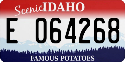 ID license plate E064268