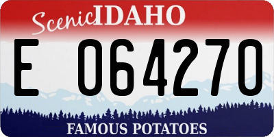 ID license plate E064270