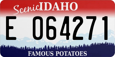 ID license plate E064271
