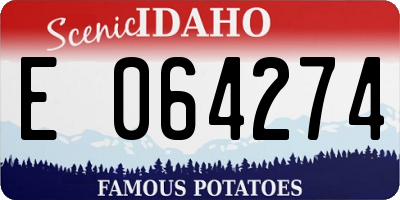 ID license plate E064274