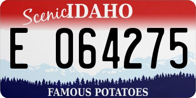 ID license plate E064275