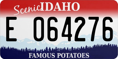 ID license plate E064276