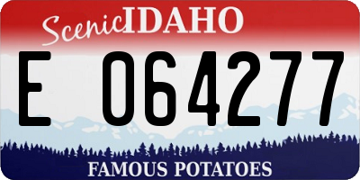 ID license plate E064277