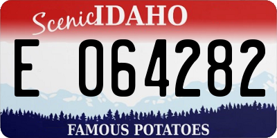 ID license plate E064282