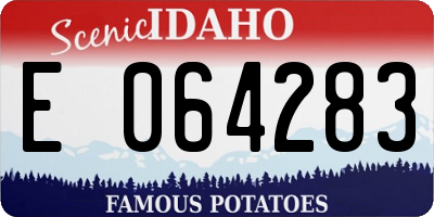 ID license plate E064283