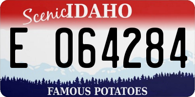ID license plate E064284