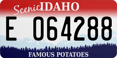 ID license plate E064288