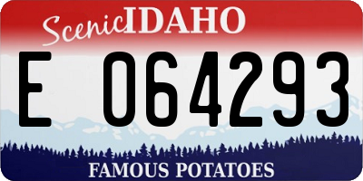 ID license plate E064293