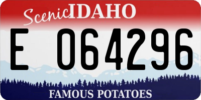ID license plate E064296