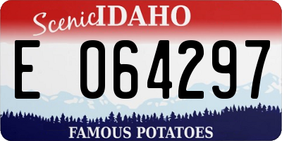 ID license plate E064297
