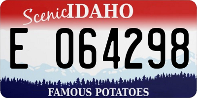 ID license plate E064298