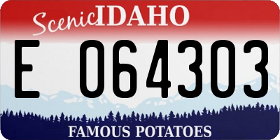 ID license plate E064303