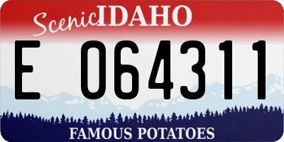 ID license plate E064311