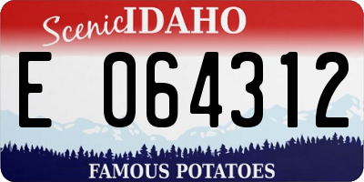 ID license plate E064312