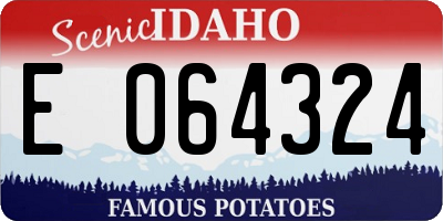 ID license plate E064324
