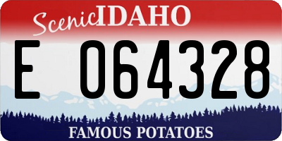 ID license plate E064328