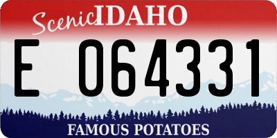 ID license plate E064331