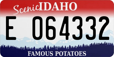 ID license plate E064332