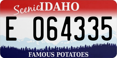 ID license plate E064335