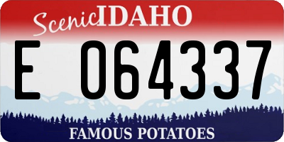 ID license plate E064337