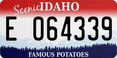 ID license plate E064339