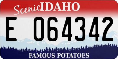 ID license plate E064342