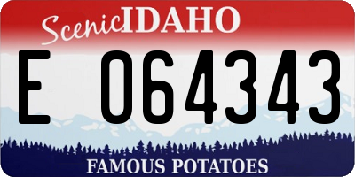 ID license plate E064343
