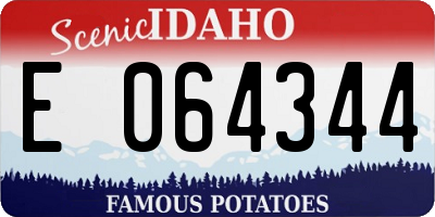 ID license plate E064344