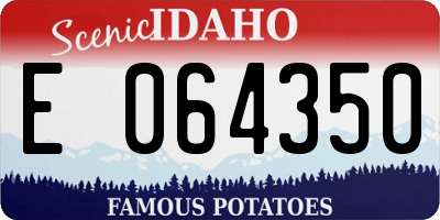ID license plate E064350