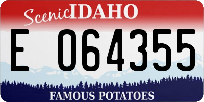 ID license plate E064355