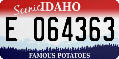 ID license plate E064363