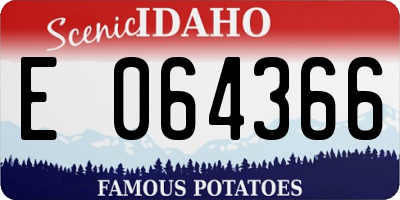 ID license plate E064366