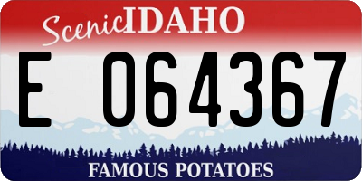 ID license plate E064367