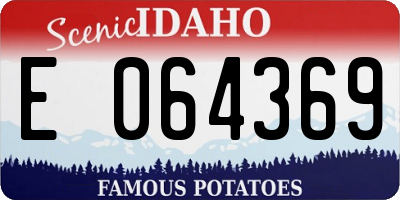 ID license plate E064369