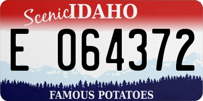 ID license plate E064372