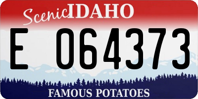 ID license plate E064373