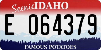 ID license plate E064379