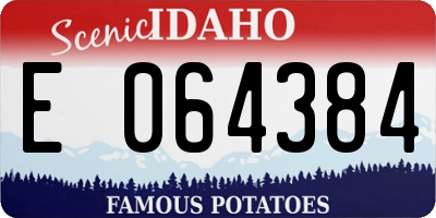 ID license plate E064384