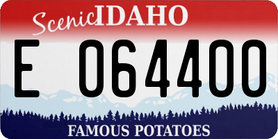 ID license plate E064400