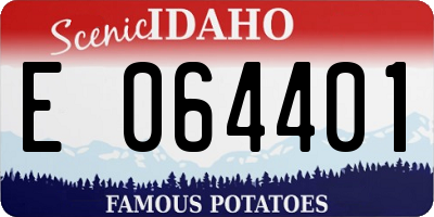 ID license plate E064401
