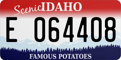 ID license plate E064408