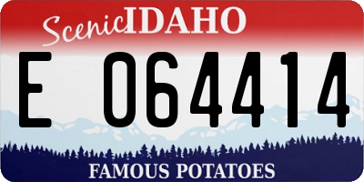 ID license plate E064414