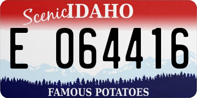 ID license plate E064416