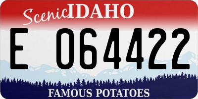 ID license plate E064422