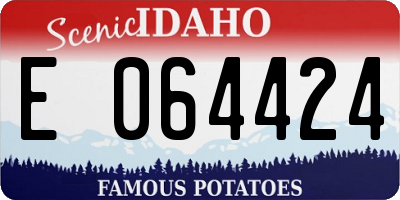 ID license plate E064424